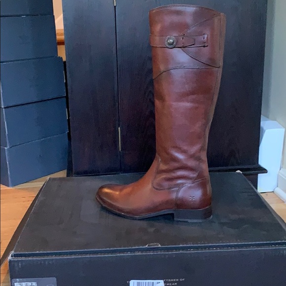 frye boots molly button tall